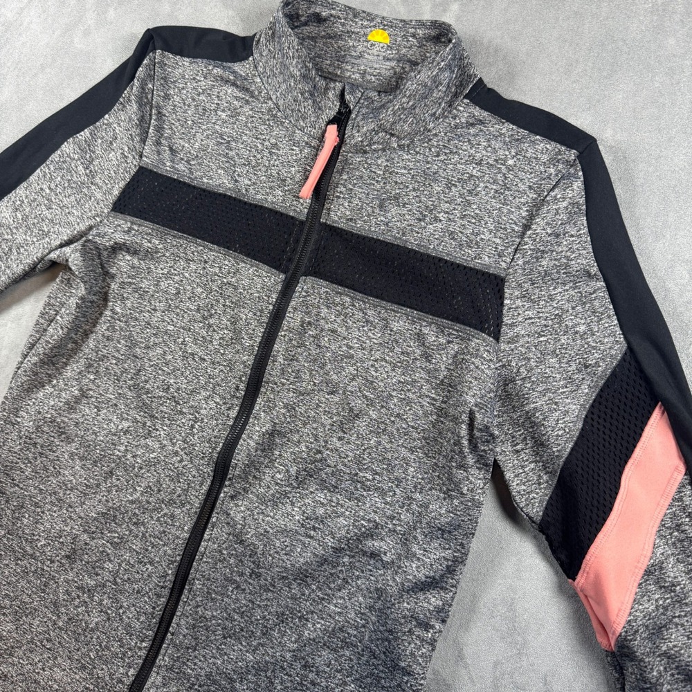 C&C California Women's Medium Full-Zip Gray Space-Dye Activewear Jacket - Picture 2 of 11